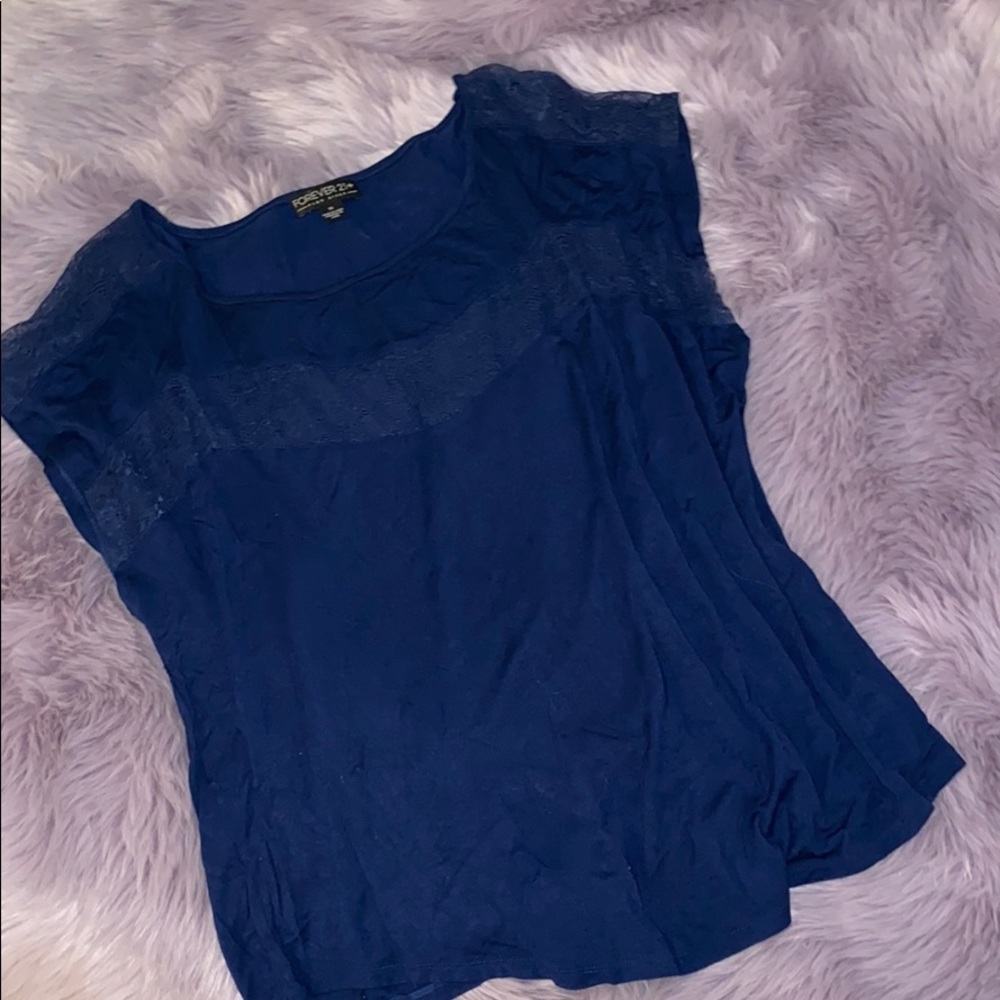 Forever 21 Lace Insert Blouse